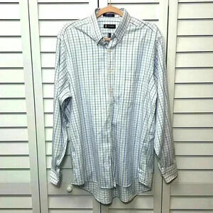Chaps Classic Fit Twill Wrinkle Free Button Down Shirt Size Large